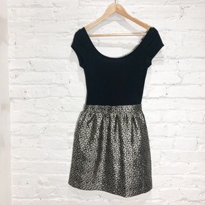 Aqua Dress With Silver and Gold Mini Skirt